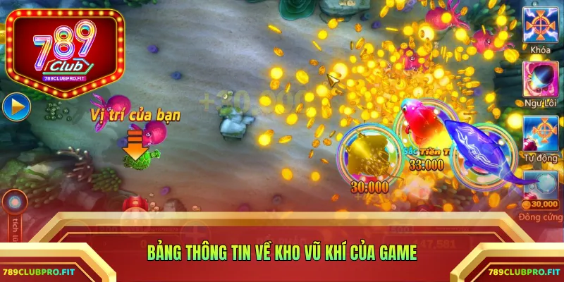 Bảng thông tin về kho vũ khí của game
